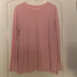 Long sleeve pink tee